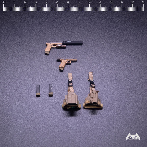WM-01A ハンドガンセット コヨーテブラウン 1/12 アクションフィギュア用完成品オプションパーツ